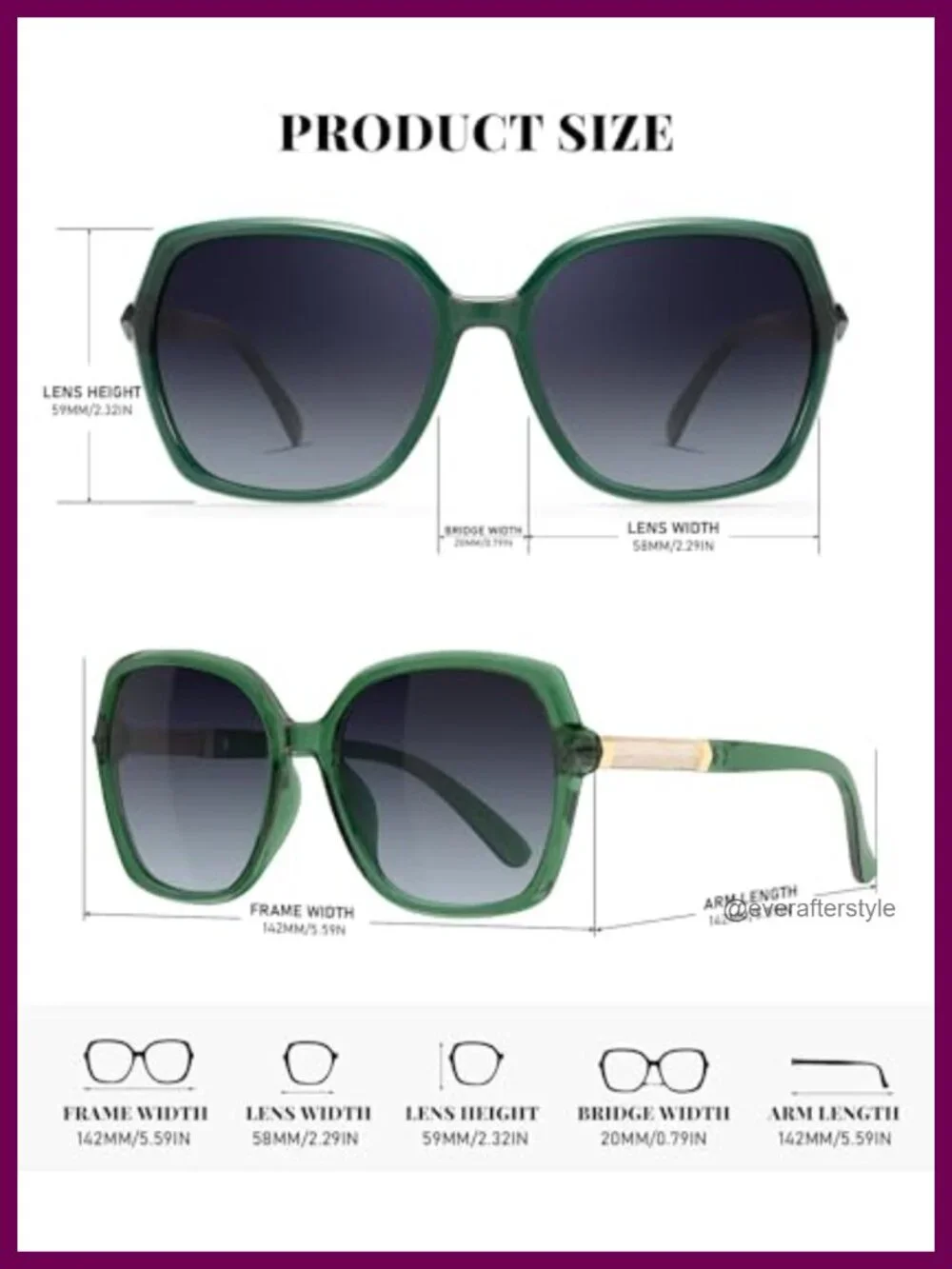 Polarized Sunglasses Women UV400 Protection Trendy Square Oversized Shades
